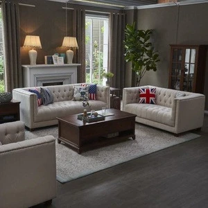 European style  simple wooden sofa  fabric sofa  Living Room Furniture