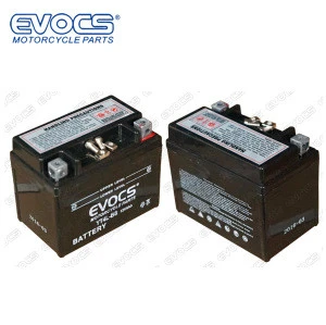 EVOCS Motorcycle durable charge battery YT4L- BS , YTX5L-BS high performance dry cell battery 12V 4AH/5AH