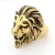 Import Exaggerated Domineering Stainless Steel Gold Silver Black Lion of Judah Lion Head Hiphop Finger Ring Men from China