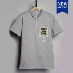 Excellent quality custom fashion brand casual slim fit gray cotton men polo t shirt