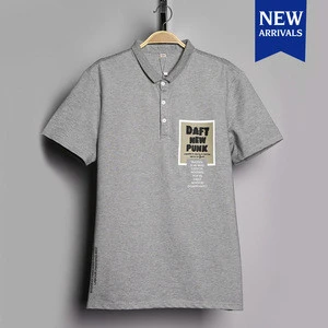 Excellent quality custom fashion brand casual slim fit gray cotton men polo t shirt