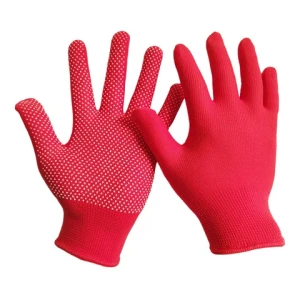 Excellent Quality Sports Gloves Grip Dots Garden Gloves With Dots Black Pvc Dotted Gloves