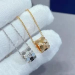 Explosive Honeycomb Necklace plated 18K rose gold small waist high luxury womens necklace with light temperament