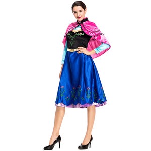 factory cheap movie costume Ice queen dress elsa ans anna dress cosplay costume  princess costume