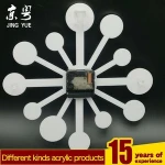 Factory custom pmma plexiglass flower shape acrylic clock
