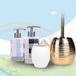 Factory direct dolomite bath set with toothbrush holder accessories