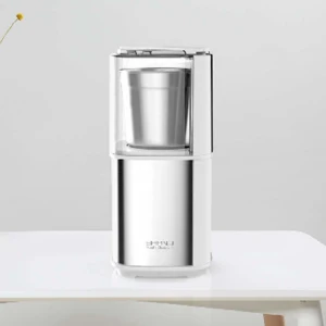 Factory directly supply Stainless Steel Silver  Coffee Grinder Hand Operated Coffee bean grinder with White Customized Box China