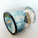 Factory New Design Christmas Big Gift Tin Can Food Grade Metal Tin Round Can Pet Food Tins OEM