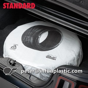 Factory Outlet Tire Storage Bag Plastic Tire Cover PE Flat Bag Custom Printed