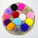 Factory wholesale artificial fur 5 to 15 cm long or short hair plush faux fur pom pom