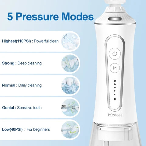 Factory Wholesale teeth cleaning oral irrigation water flosser Type-C rechargeable water flosser teeth whitening