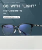 FANXUN3331 Unisex Metal Frame TR Eyebrow Embossed Luxury Joker Trend High Quality New Neutral Light TR Temple Alloy Metal Frame