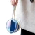 Import Fashion hologram  PU leather solid color  zipper lovely lady round coin purse wallet from China
