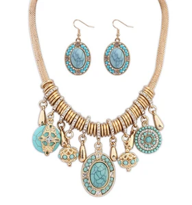 fashion jewelry Necklace and Earring Sets Jewelry Sets Type and Women&#039;s Gender popular necklace set