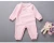 Import fashion long sleeve high quality girls pink cotton jumpsuits China lace baby romper wholesale from China