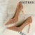 Import Fashion rivets sexy heels lady pump high heel shoes from China
