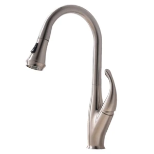 Fashion Style pull down Brushed Nickel Single Lever Faucet Pull out Sprayer Kitchen Faucet