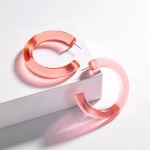 Fashion Women Stud Earrings Round Shape Minimalist Pendant Ear Rings