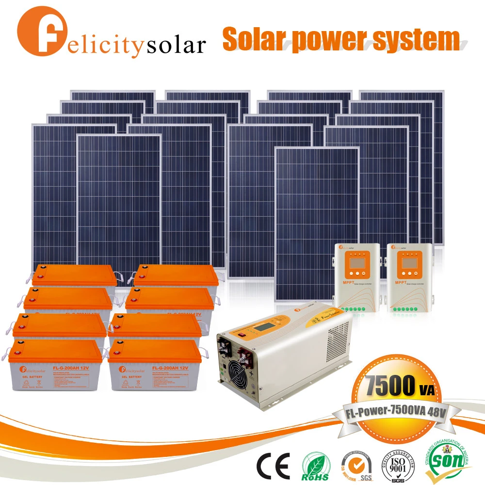 Felicitysolar off-grid 5kw home solar power system for home roof