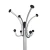 Import Finish metal Coat Rack With 12 Hooks Stand Hangers Hat Display Hall Hat Stand Clothing Rack With Marble Base For Entryway from China