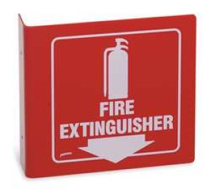 Fire Extinguisher Sign 8 x 8In WHT/R ENG