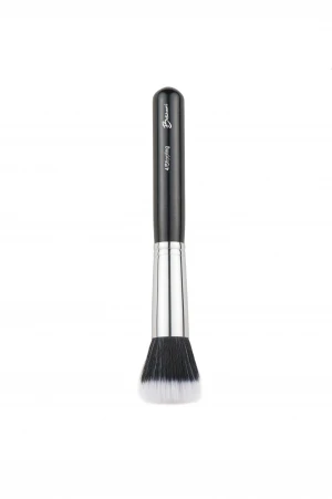 Flat Makeup Brush with Wooden Handle and Double Layers Hair