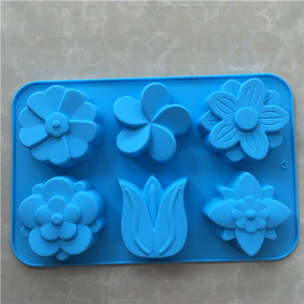 Flower Design Rectangle Handmade 3d Silicone Soap Mold