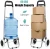 Import Folding Shopping Cart Lightweight with Great Loading Capacity, Waterproof Utility Trolly Cart with Wheels and Anti-Slip Grips fo from China