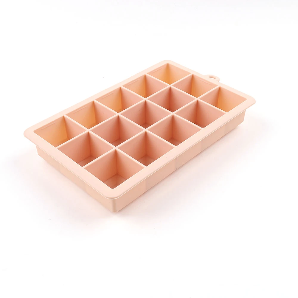 Food Grade 15 Grid Silicone Ice Tray Cube Box Trays Mold