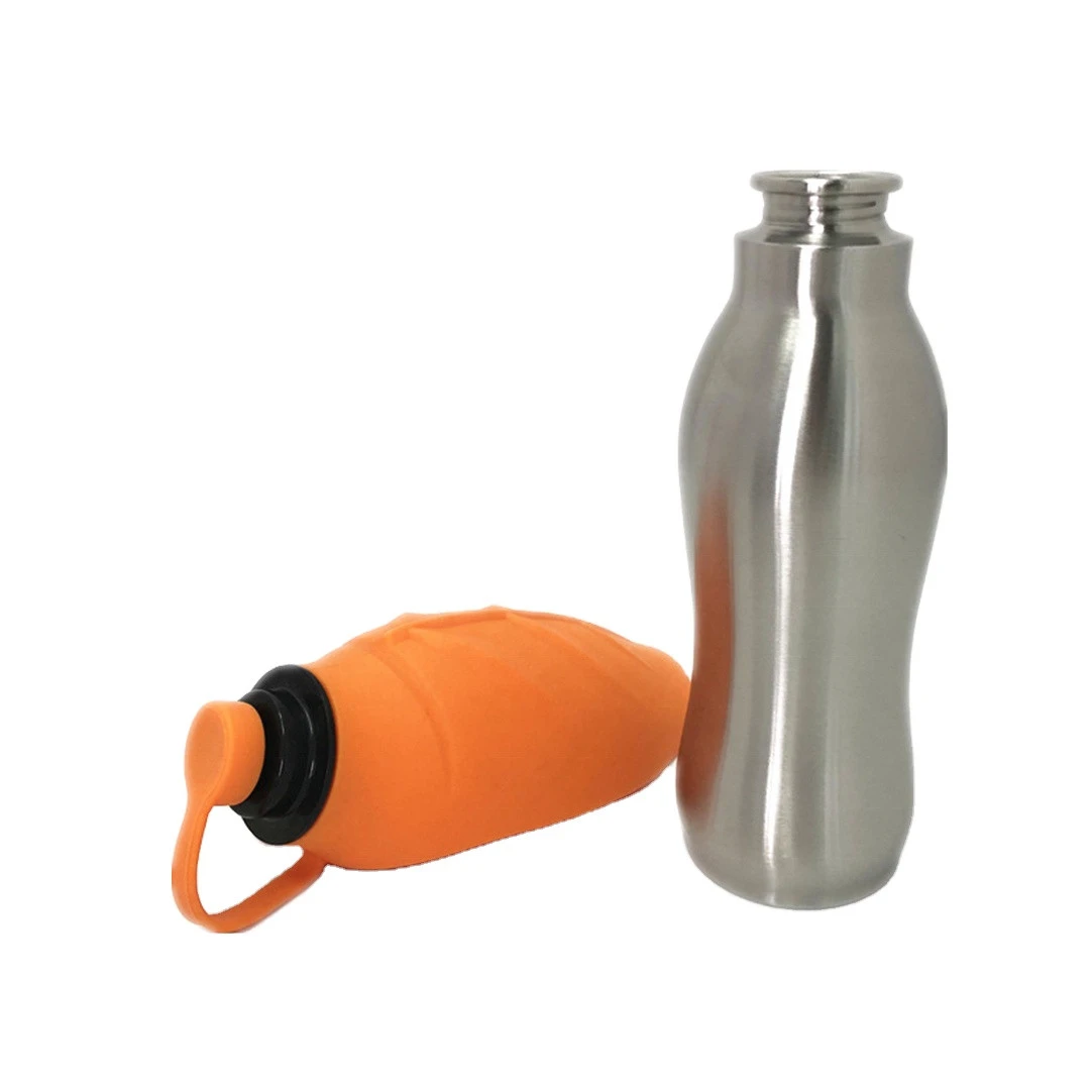 Food Grade Bpa Free Stainless Steel Portable Dog Water Bottle Pet Dog Travel Water Feeder Cup Bottle