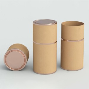 Food Grade Eco-Friendly Cylinder Brown Kraft Paper Tubes for Cosmetic Gift Tea Packaging