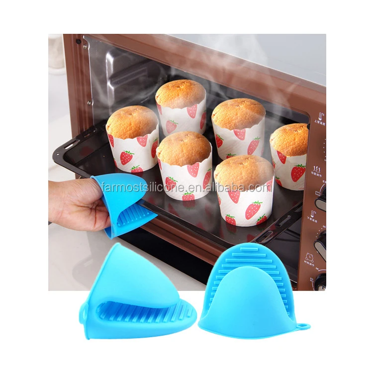 Food grade silicone heat resistant gloves non slip oven baking grilling cooking mitts thick