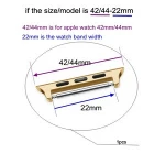 for Apple Watch Band Adapter 316L Stainless Steel Spring Bar Metal Clasp for Apple Watch 38/40/42/ 44mm black gold connector