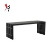 Foshan OEM stainless steel bench with 12mm tempered glass Carlisle Bench