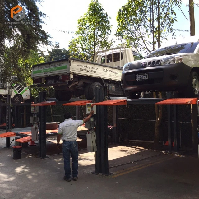 Four post car stacker Hydraulic parking equipment/ car parking lift system