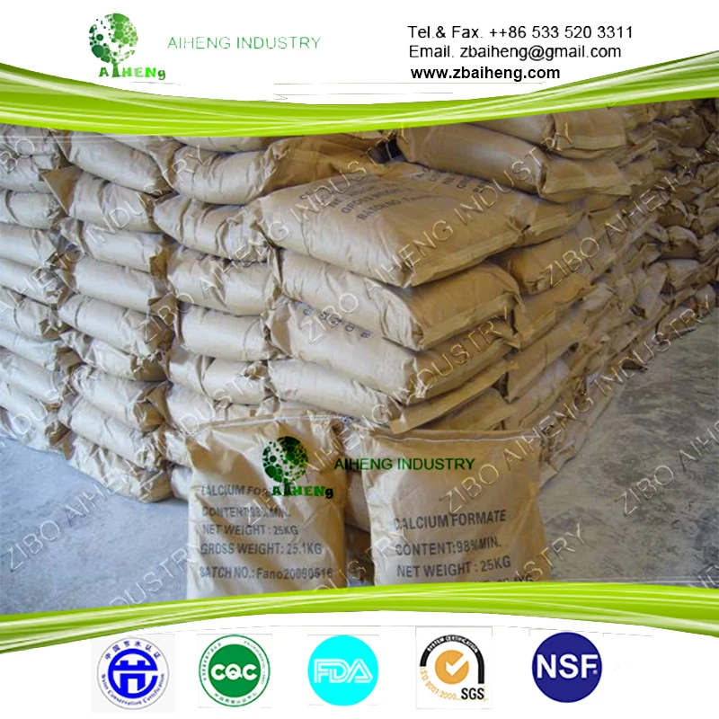 free samples chemicals of best china supplier concrete feed additive in ZiBo China Ca(HCOO)2 Calcium Formate price