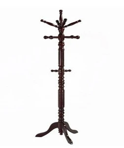 Frenchi Home Furnishing Traditional Spinning Top Wooden Coat Rack