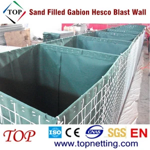 Gabion Retaining Wall/Sand Filled Gabion Hesco Blast Wall