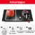 Import Gas stove with electric portable induction cooker ceramic glass 2 burner from China
