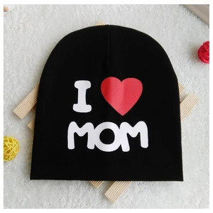 GBJ-313 Cute baby cotton hats love MAMA&amp;PAPA fashion baby hats