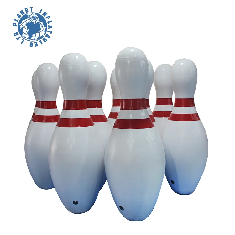 Giant Durable PVC Tarpaulin Inflatable Bowling Pins Human Bowling Games For Sale
