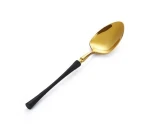 Golden Color Kitchen Cutlery Includes Forks Knives Table Spoons And Tea Spoons For Homes Hotels And Restaurants Set Of 4