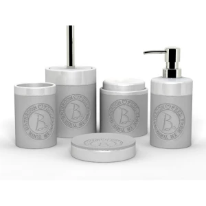Good Price Ceramic Table Glazed Decal Soap Dispenser Bathroom Vanity Luxury Accessories Sets
