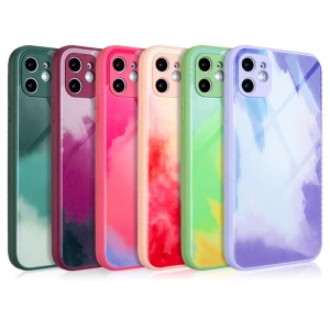 Gradient Case Tempered Glass Protective Phone Shell Mobile Phone Case for iPhone 12/12 Pro