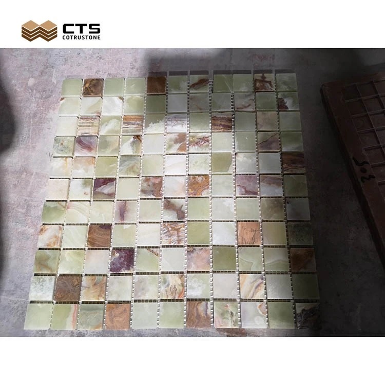 Graphic Design Square Culture Stone Marble Tumble Mosaic Green Online Technical Support 5 Years Parquet Onsite Training