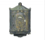 green color cast iron letter box cast iron mailbox