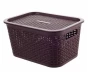 GREENSIDE High Quality Multi Shape clothes organizer Plastic Basket with Handles And Lid