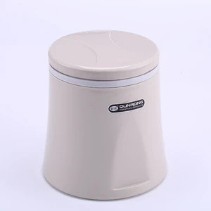 Hand Press Mini Plastic Paper Desktop Trash can  WIth Round Lid