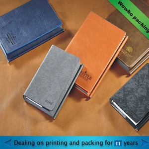 hardcover spiral bound notebook with custom painting/ journal printing with leather cover