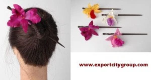 hawaiian islander orchid hair pin, hair stick